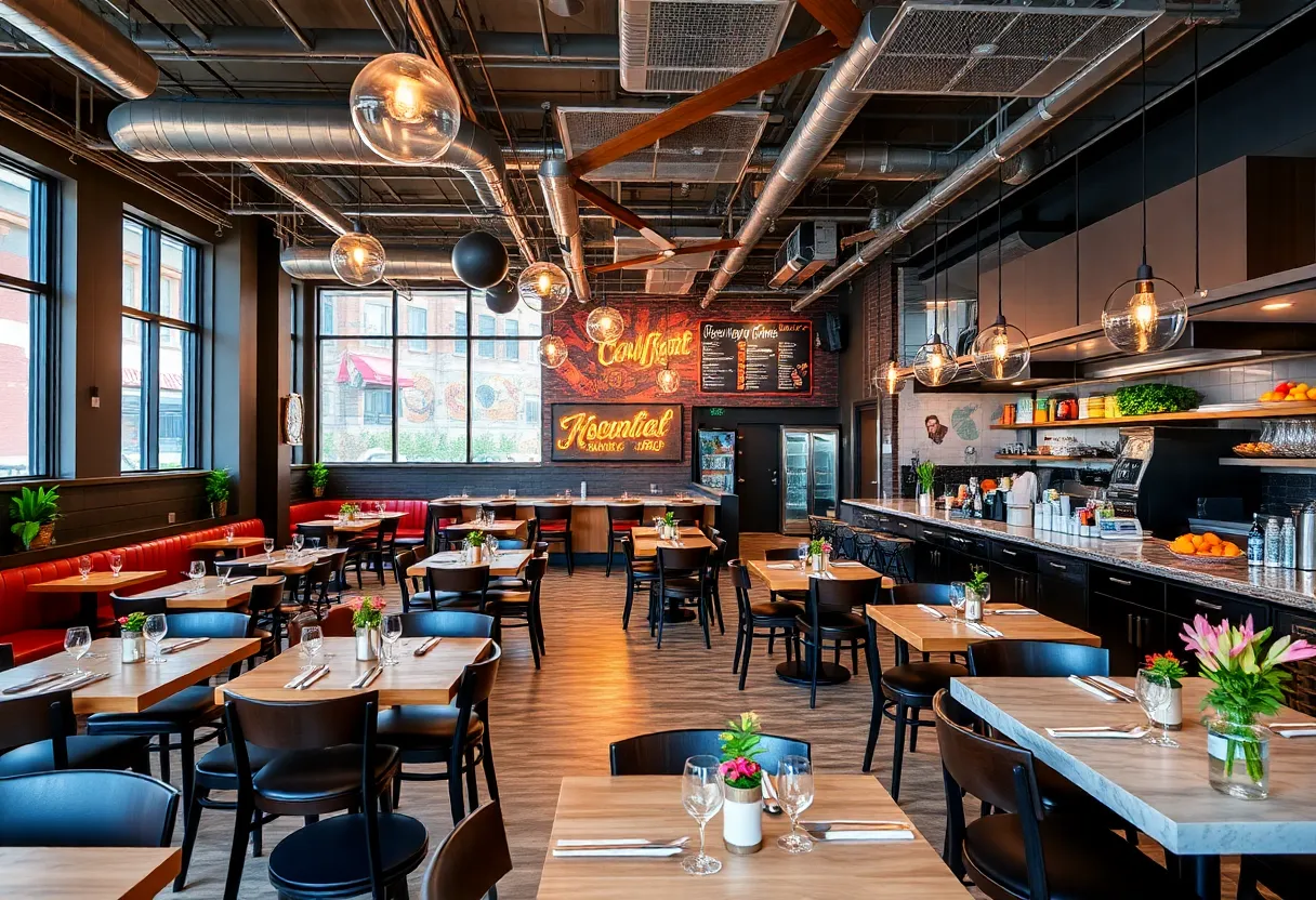 Renovated restaurant interior in Metro Detroit