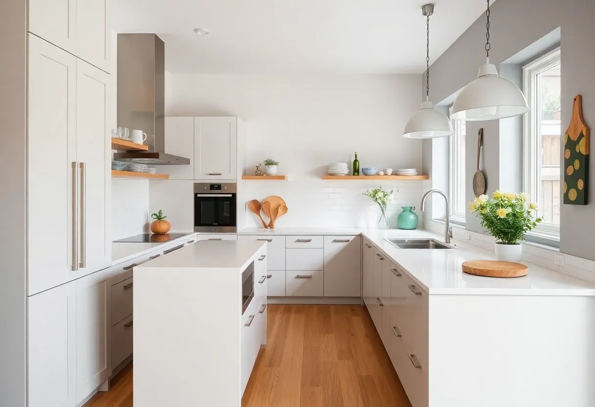 Remodeled small kitchen with open layout and modern design