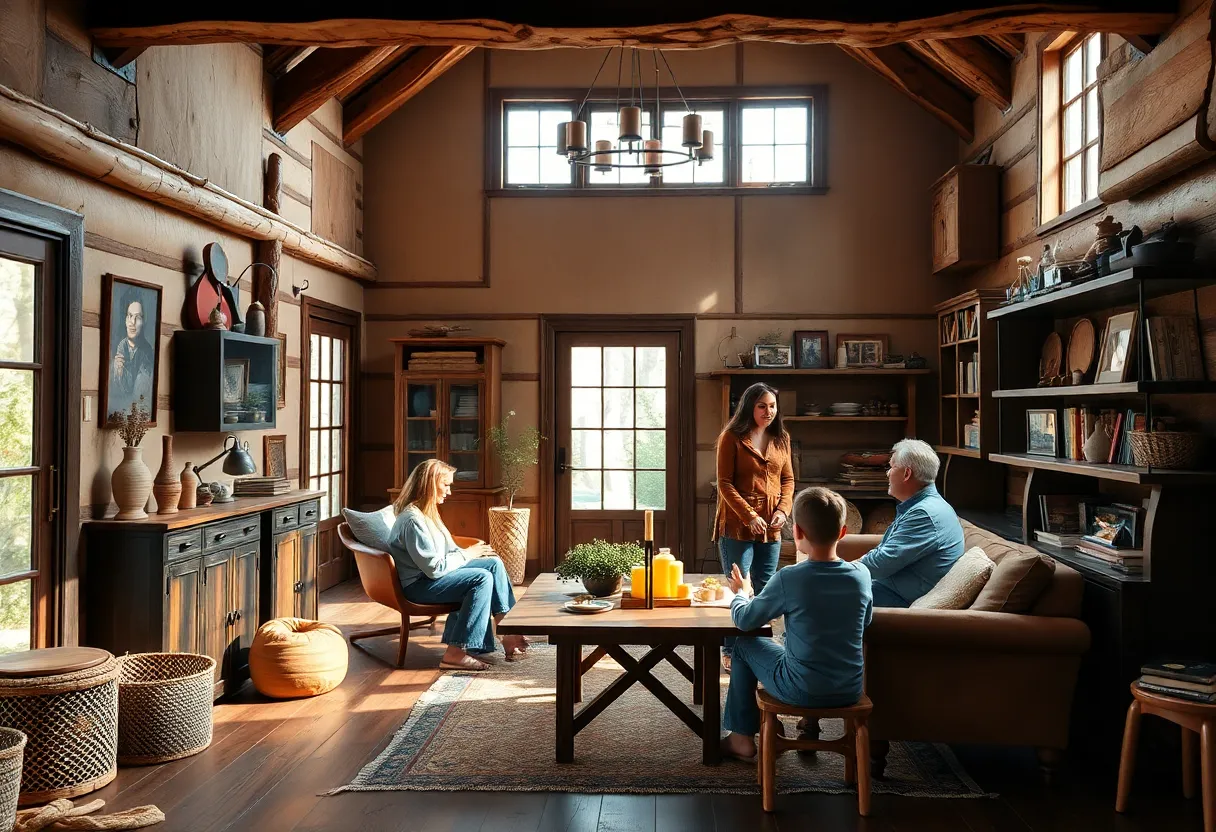 Family enjoying a renovated living space together, symbolizing home renovation and legacy.