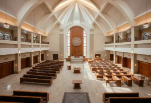Interior view of the renovated Toronto Ontario Temple with new features