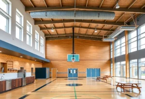 Renovated community center with modern facilities for youth.