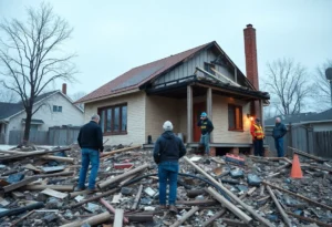 Family home under reconstruction after a devastating fire in Farmington Hills.