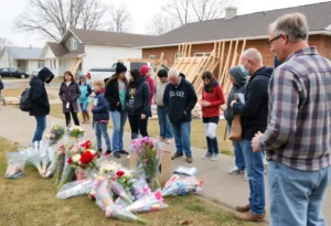 Community members supporting each other after a house explosion in Northfield Township.