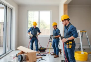 Renovation Pros team working on home restoration services.