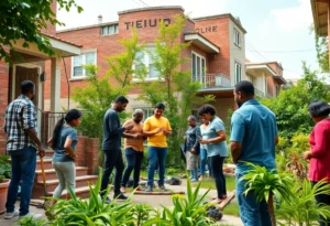 Neighborhood transformation in Detroit focusing on housing renovation.