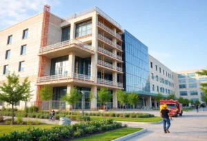 Construction site of Trinity Health Ann Arbor Hospital renovation